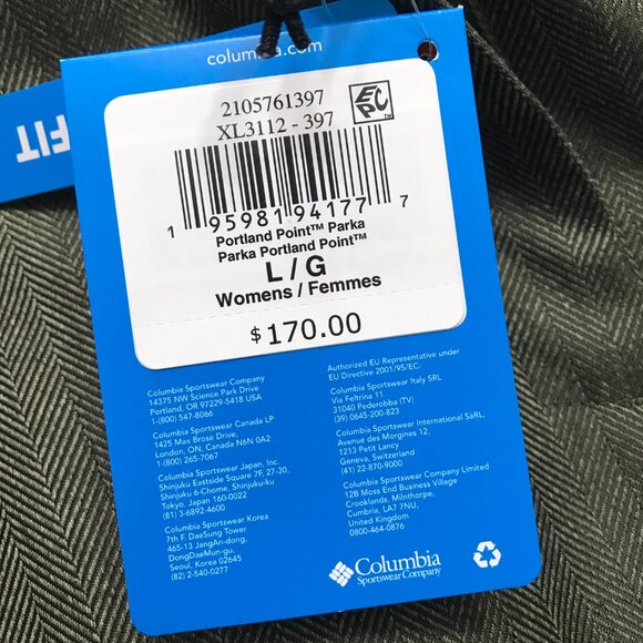 Columbia Women's Portland Point Parka in Stone Green NWT - Picture 6 of 8